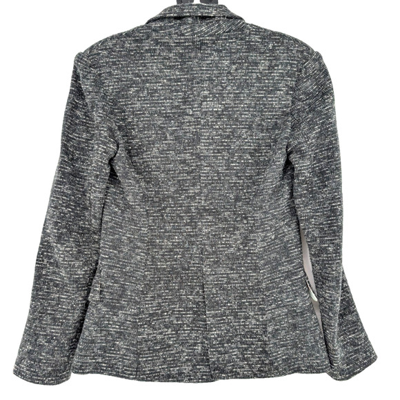 Anthropolgie Cartonnier Black Knit Single Breasted Classic Parisian Blazer Small - Picture 5 of 12